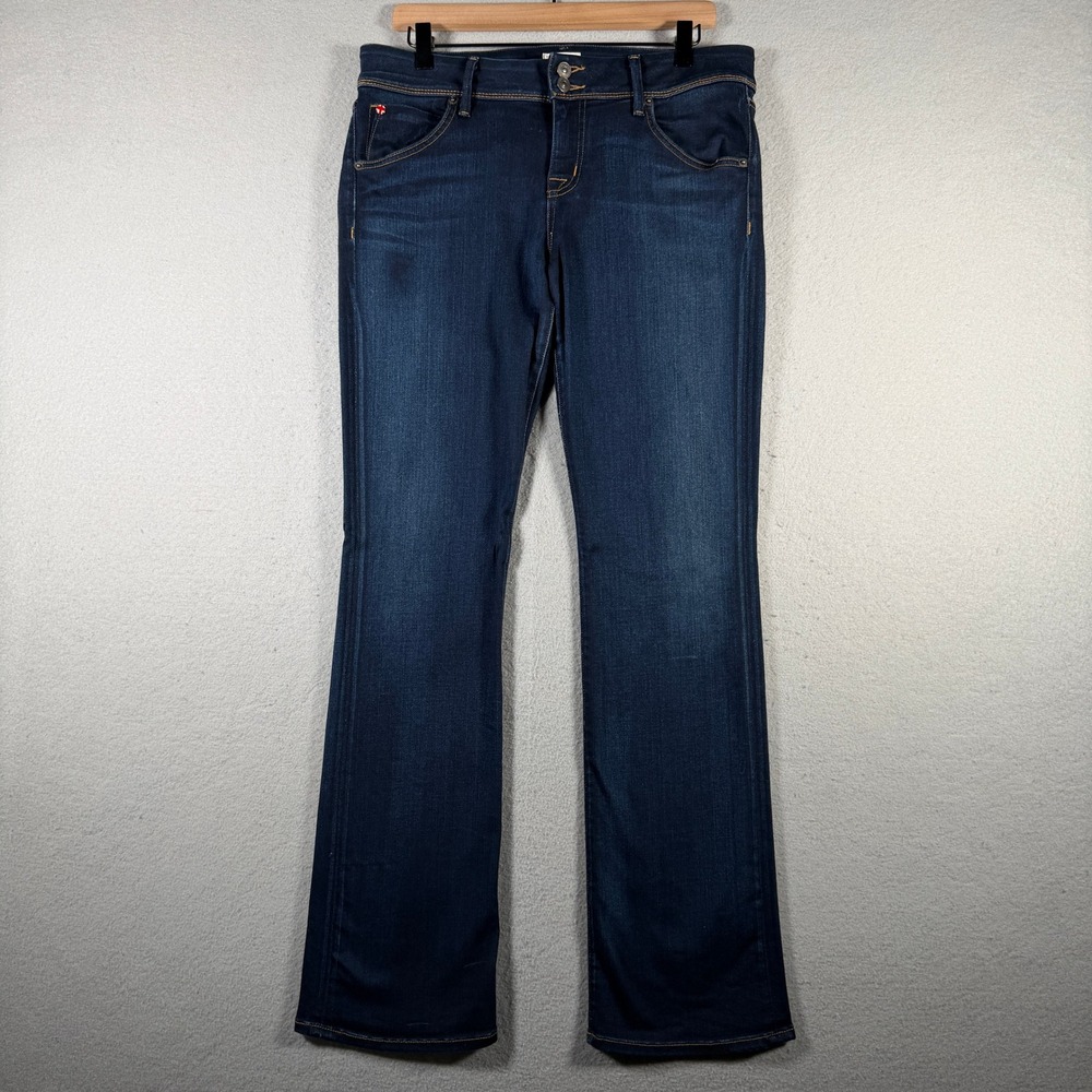 Hudson Beth Petite Baby Boot Jeans Dark Indigo Wash Size 32 WP176DED USA Made